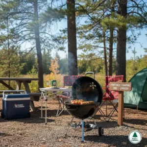 Portable charcoal grill under $300 for camping trips in Ontario and British Columbia provincial parks.