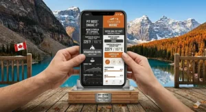 A comparison of Pit Boss and Traeger wood pellet flavors available in Canada, highlighting Canadian Maple Blend and Hickory Blend options.