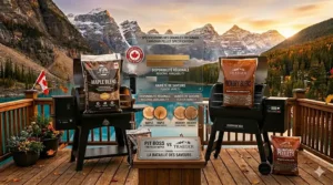 Side-by-side technical feature breakdown highlighting the Pit Boss PID controller versus the Traeger D2 Direct Drive and WiFIRE controller.