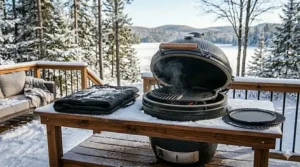 Durable cast iron cooking grate accessory for high-heat searing and perfect grill marks on a kamado.