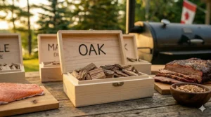Versatile oak wood chips for smoking beef and game meats, a heavy hitter in the Canadian wood chip flavor guide.