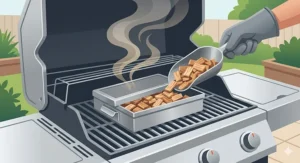 Locally packaged Canadian maple wood chips for smoking (copeaux de bois d'érable pour fumage) for the Canadian market.