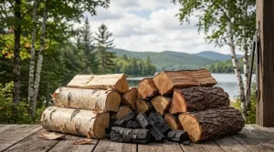 Canadian maple and birch wood turned into natural hardwood lump charcoal under $50 CAD.