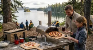 Compact portable pizza oven for camping (four à pizza portable) tested for Canadian outdoor adventures.