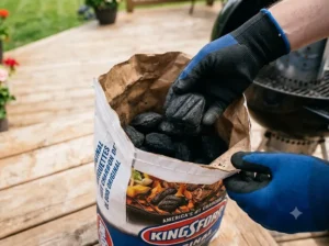 Front view of a Kingsford Original charcoal bag showing bilingual English and French product labeling available in Canada.